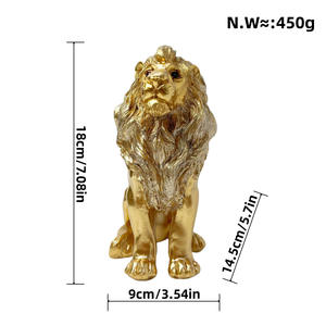 Modelli <span class=keywords><strong>di</strong></span> Sculture in Resina Personalizzate all'Ingrosso, Souvenir Decorativi <span class=keywords><strong>per</strong></span> Aziende - Statue Moderne <span class=keywords><strong>di</strong></span> Leoni Dorati in Poliresina <span class=keywords><strong>per</strong></span> <span class=keywords><strong>Negozi</strong></span> - Product Image 5