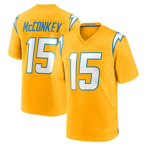 2025 Derwin James Jr. Los Angeles şarj amerikan futbolu Jersey #3 #10 Herbert #15 McConkey kısa artı boyutu sınırlı dikişli - Product Image 4