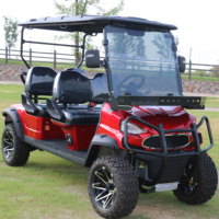 Meilleure vente de voiturette de golf électrique 4 places à l'aéroport Meilleur prix Blue Lifted Golf Buggy