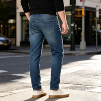 Jean large pour homme style skater Y2K, coupe ample et extensible, en denim noir, cinq poches, streetwear