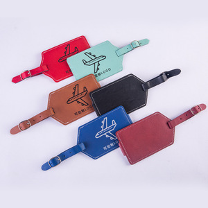 Porta passaporto all'ingrosso e Set di etichette per bagagli etichette per bagagli a sublimazione Blanks etichette per bagagli in pelle PU Logo personalizzato - Product Image 2