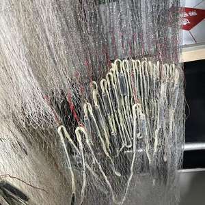Filets de pêche en plastique tissés à la main, très vendus, personnalisés, de 3 à 5 mètres de haut, haute résistance avec pendentif en plomb pour la pêche à la traîne - Product Image 5