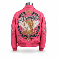 Blouson universitaire en cuir gaufré personnalisé pour homme, style rétro, motif flamme, streetwear, bomber, vente en gros, OEM, hiver