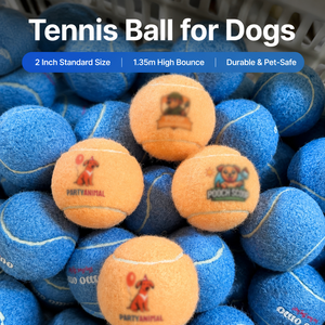 Balle de tennis pour chiens de 2 pouces, rebond de 1,35 m, noyau en caoutchouc, balle de jeu pour animaux de compagnie, logo personnalisé, fournisseur en gros - Product Image 1