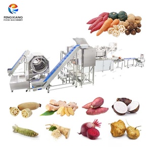Factory Root <b>Vegetable</b> <b>Production</b> Line Taro Jicama Beets Horseradish Ginger Washing Peeling Blanching Cutting Machsine - Product Image 1