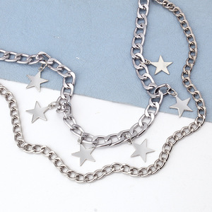 Chaîne de taille double couche en alliage de zinc, style hip-hop, pour usage quotidien - Product Image 4