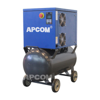 Compresseur d'air à vis silencieux intégré 500 litres 0,5 m³/min 18 CFM 8 bars petit 5,5 CV 4 kW avec réservoir d'air
