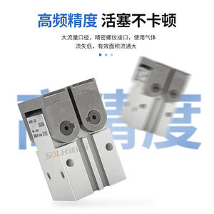 Cilindro Neumático de Dedos Tipo Engranaje de Aluminio, Apertura y Cierre de 180 Grados, MHW2-20D/25D/32D/40D/50D1, Nuevo - Product Image 3