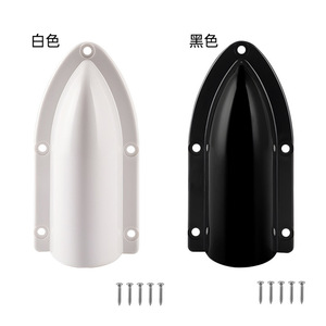 Couvre-venteau de bateau en plastique avec fixation par vis, blanc/noir, protecteur de trou de drainage, accessoire marin - Product Image 2