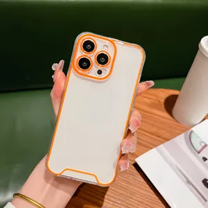 Funda de teléfono transparente con purpurina luminosa para iPhone 16 15 14 13 12 pro Max 2023 nuevo diseño funda de teléfono de neón fluorescente