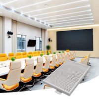 Panneau acoustique en aluminium micro-perforé de forme personnalisée, courbé, isolation phonique, caractéristiques écologiques pour l'intérieur
