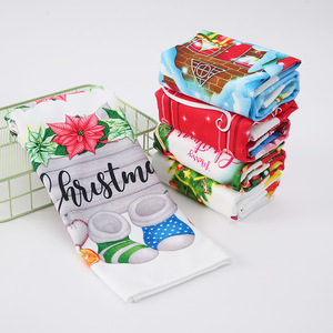 Paño de cocina navideño de poliéster absorbente, no grasoso, paño de limpieza de cocina con diseños variados para uso doméstico - Product Image 2