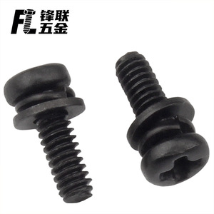 Tornillos de máquina Fenglian con revestimiento negro M2 M3, cabeza redonda, totalmente roscados, acero Q235 grado A, para uso en construcción - Product Image 3