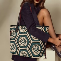 Bolsa Tote Personalizable con Tu Diseño, MOQ 1 Pieza, Bolso de Mano Personalizado DIY, Estampado Floral Oriental Vintage, Bolsa Tote de Gran Capacidad