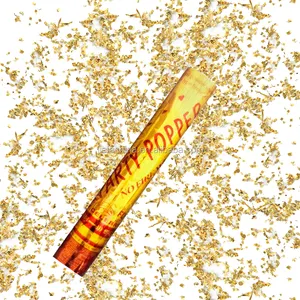 Party Supplies 30cm Laser Gold Red Letters Compressed Air Confetti Popper Party Cannon