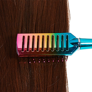 Brosse ronde colorée à dégradé de couleurs, grande, antistatique, pour le coiffage des cheveux, pour usage domestique - Product Image 3