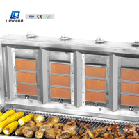 2024 usine double utilisation de carburant arrière-cour fête Auto charbon de bois Barbecue gril extérieur gaz poulet cochon broche rôtissoire rôtissoire gril