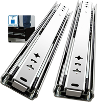 Glissières de tiroir à extension complète 12-40 pouces, rails robustes à roulement à billes YENUO à montage latéral, 1 paire pour cuisine et chambre