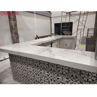 Comptoir de bar en marbre de quartz, design en mosaïque, hôtel, bar, mobilier durable, équipement de bar pour sushi