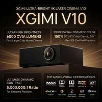 Projecteur laser XGIMI V10 4K UHD natif avec son Harman Kardon, IMAX Enhanced, Smart Cinema, vidéoprojecteur pour utilisation de jour