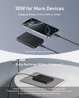 Anker A1664 MagGo Power Bank Chargeur portable magnétique 10000mAh Certifié Qi2 Charge rapide sans fil 15W Batterie externe