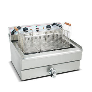 หม้อทอดไฟฟ้าแบบตั้งโต๊ะ ความจุ 30 ลิตร สำหรับใช้ในบ้าน ทอดเฟรนช์ฟรายส์ ไก่เนื้อ ชิปส์ <span class=keywords><strong>หมู</strong></span>ทอด อาหารจานด่วน สแตนเลส 6000 วัตต์ แบบเดี่ยว - Product Image 6