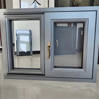 Ventanas Abatibles de Aleación de Aluminio Personalizables con Mosquitera Magnética de Acero Inoxidable, Doble Acristalamiento Low-E, para Apartamentos y Villas