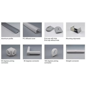 Profilo in alluminio illuminato a led a luce flessibile semicircolare di alta qualità per illuminazione a strisce - Product Image 4