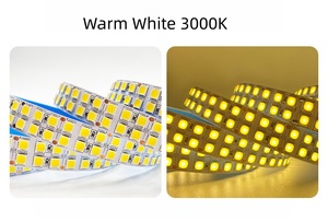 ไฟ LED SMD 5054 แบบแถบคู่ แถบไฟยืดหยุ่น แสงนุ่มนวล ไฟเส้นตรง 12V สว่างพิเศษ แบบเทป แถบไฟ แสงวอร์มไวท์และแสงขาวบริสุทธิ์ - Product Image 3
