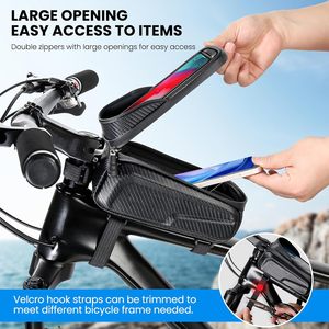 Sac de guidon de vélo personnalisé avec logo, accessoires de vélo, pièces de moto, sac de cadre tubulaire, sac avant de vélo étanche et durable - Product Image 3