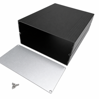 Boîtier en alliage d'aluminium de grande taille 150*75mm, usiné CNC, anodisé noir, marqué au laser, IP54, extrusion personnalisée pour carte de circuit imprimé