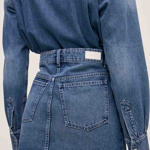 Váy ngắn denim eo co giãn cho nữ váy jeans mini cổ điển - Product Image 4