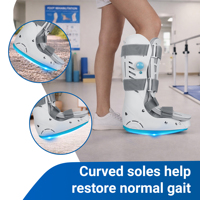 Botte orthopédique gonflable réglable pour la chirurgie de l'Achille TJ-FM006, botte de marche à air haute pour fracture de la cheville et du tendon