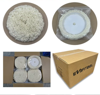 EVERTOOL 2 disques de polissage auto-adhésifs en pure laine de 8 pouces (lot de 2) – Kit de tampons de lustrage et de cirage en laine – Polisseuse
