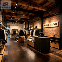 Set Perlengkapan Toko Pakaian Pria Gaya Vintage Industrial, Rak Display Fashion, Rak Display Kaos
