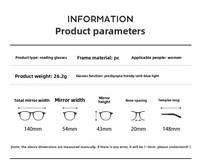 Lunettes de lecture œil de chat Floral Anti-lumière bleue Lunettes presbytes élégantes pour femmes Lunettes de lecture style rétro