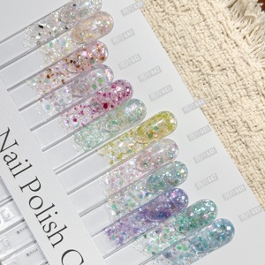 Gel Glitterato HEMA TPO Free all'Ingrosso 1kg, 12 Colori, Gel Glitterato Estivo, Smalto UV per Unghie, OEM Private Label, Forniture per Unghie in Bulk KG - Product Image 5