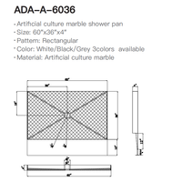 Kits de cabines de douche carrées modernes Domo antidérapants avec base en marbre cultivé et panneaux muraux de douche sur mesure pour salle de bain – Installation facile