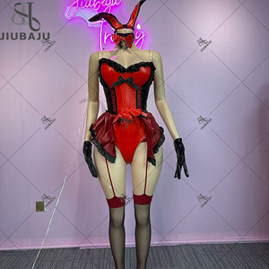 Anime Sexy coniglietto Sexy costumi Cosplay festa di Halloween tuta in pelle PU Sexy erotico rolepad donna Sexy <span class=keywords><strong>Lingerie</strong></span> - Product Image 6