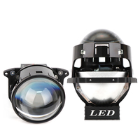 Projecteur Bi-LED 3 pouces 6000K, phare de projection 50W, coupelle de lampe unique avec ventilateur de refroidissement, lentille de phare H4, lumière LED de projecteur