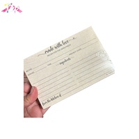 Impression de logo personnalisé, cartes de recettes de cuisine, impression recto-verso noire, 4x6 pouces, avec votre propre design