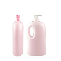 Bouteille en plastique de 2000 ml avec poignée pour liquides, bouteille de gel douche, flacon de shampoing, flacon cosmétique pour soins capillaires, vente en gros