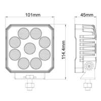 Éclairage tout-terrain universel, phare de travail LED carré personnalisé de 4 pouces pour voiture Jeep Wrangler