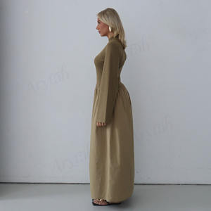 Nouvelle <span class=keywords><strong>Robe</strong></span> Maxi Musulmane Personnalisée à Design d'Assemblage pour Femmes, Modeste, Longueur Maximale, Col Rond, Robes de Mode Islamique pour Femmes - Product Image 4