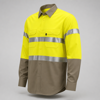 Chemise d'été pour ouvrier mécanicien AU NZ Hivis - Respirante, imperméable, en polyester et coton, uniforme d'atelier