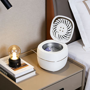 Limpiador ultrasónico UV portátil de 25w y 45Khz con ventilador de secado para dentaduras postizas, aparatos ortodónticos, protectores bucales, retenedores, joyas y limpieza de collares. - Product Image 1