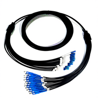 Kabel Optik Fleksibel Drag Chain LC Field armor TPU Single-mode 12 Core Tahan Api Tahan Air Komunikasi Lapangan