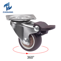 Zuo Gang Fabricant Fourniture Directe Guangdong Meubles Roulettes 4 Pièces Jeu Tpr Roulette Pivotante Double Plaque Supérieure