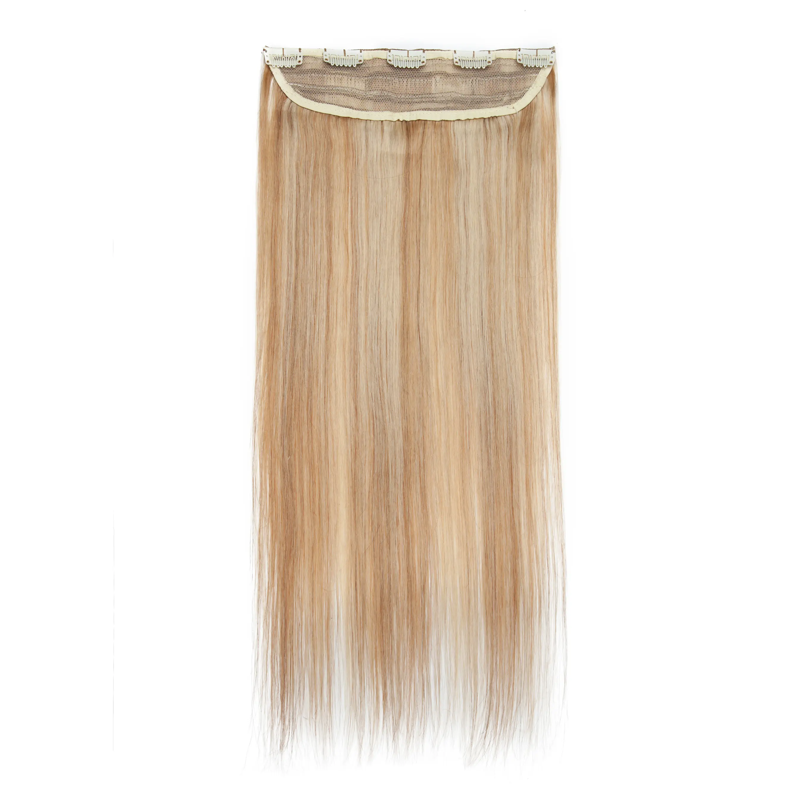 Clip in One Piece Remy 100% Human Hair Extensions 3/4Full Head
