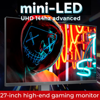 Moniteur de jeu plat OEM 27 pouces IPS Mini-LED 3840x2160 144Hz Taux de rafraîchissement RGB 4K HDR Anti-lumière bleue pour ordinateur de bureau